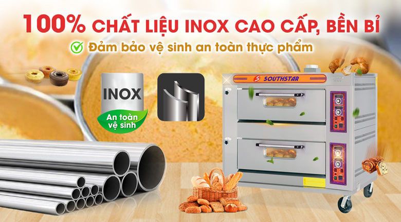 100% chất liệu inox cao cấp, bền bỉ