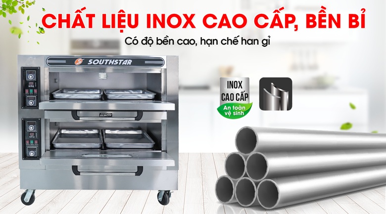 Chất liệu inox cao cấp, bền bỉ Chất liệu inox cao cấp, bền bỉ
