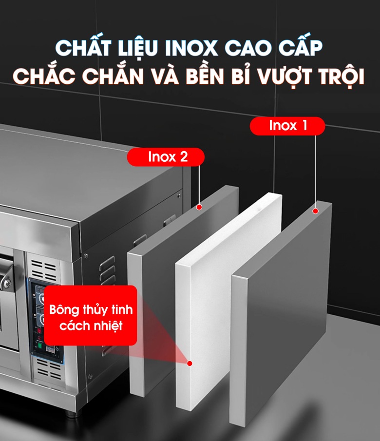Chất liệu inox cao cấp bền bỉ Chất liệu inox cao cấp bền bỉ