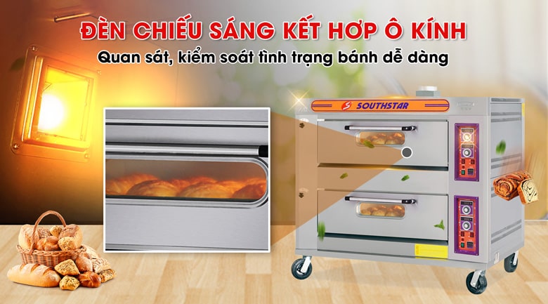 Đèn chiếu sáng kết hợp ô kính giúp người dùng dễ dàng quan sát