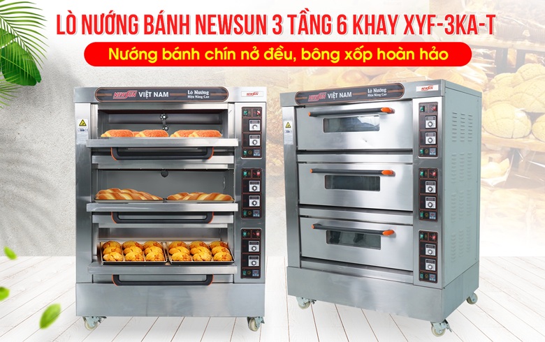 Lò nướng dùng điện 3 tầng 6 khay XYF-3KA-T Lò nướng dùng điện 3 tầng 6 khay XYF-3KA-T
