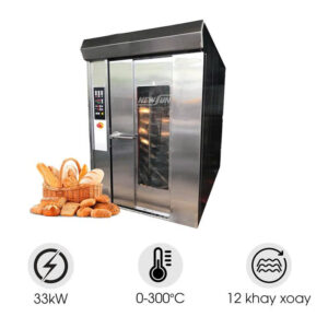 Lò Nướng Bánh Mì Xoay 12 Khay
