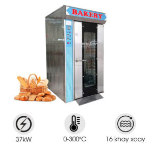 Lò Nướng Bánh Mì Xoay 16 Khay