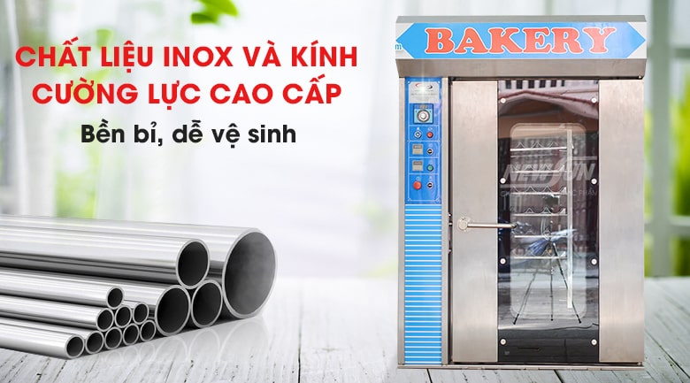 Chất liệu inox và kính cường lực trong suốt