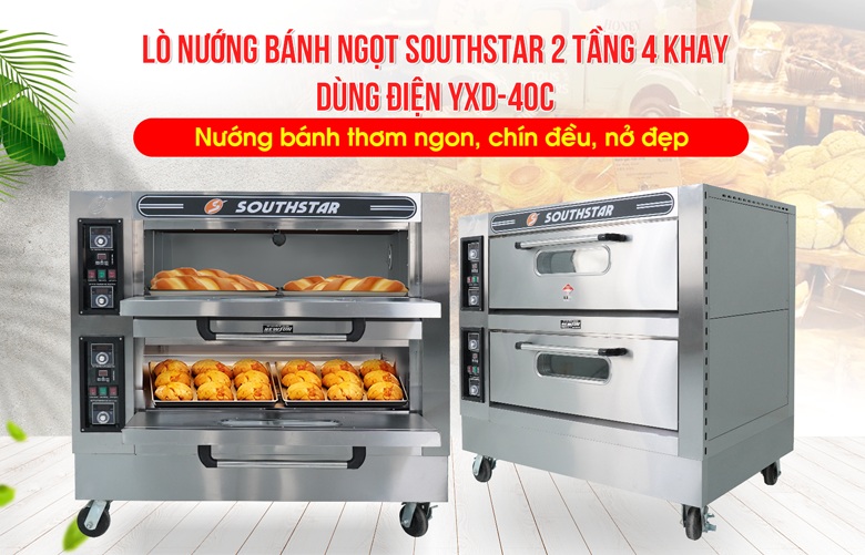 Lò nướng Southstar 2 tầng 4 khay điện Lò nướng Southstar 2 tầng 4 khay điện