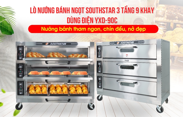 Lò nướng Southstar 3 tầng 9 khay điện YXD-90C Lò nướng Southstar 3 tầng 9 khay điện YXD-90C
