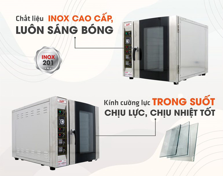 Chất liệu inox cao cấp, sáng bóng chịu lực tốt