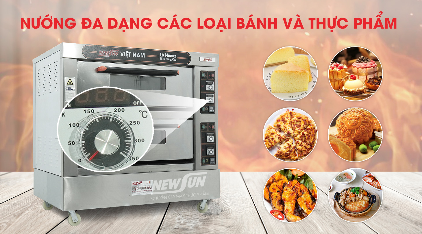 Nướng đa dạng các loại bánh và thực phẩm