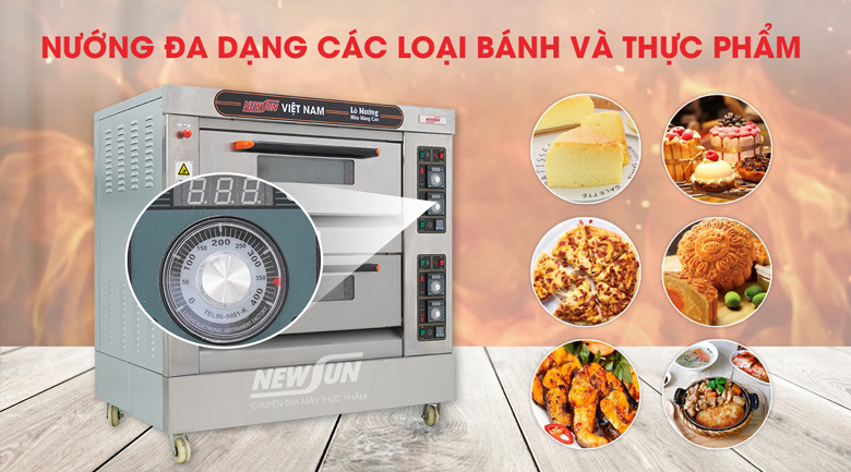 Nướng đa dạng các loại bánh và thực phẩm