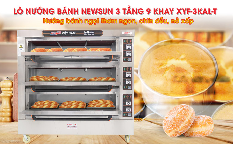 Lò nướng bánh 3 tầng 9 khay XYF-3KAL-T (điều khiển cơ)