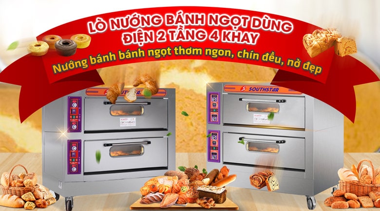 Lò nướng Southstar 2 tầng 4 khay điện