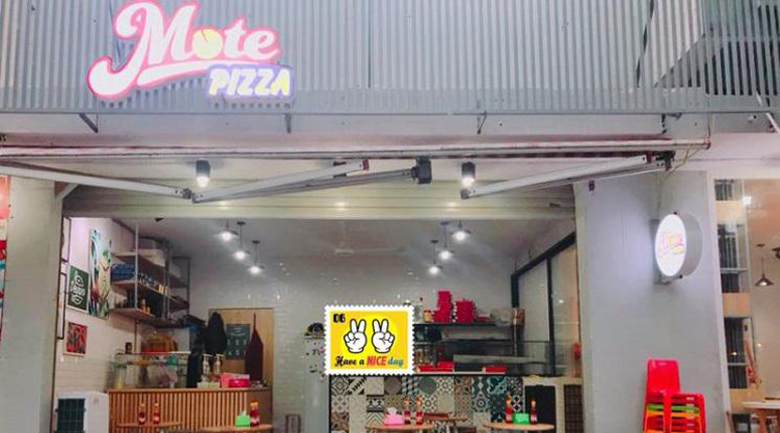 Quán bánh Mote Pizza mang hương vị đặc trưng riêng