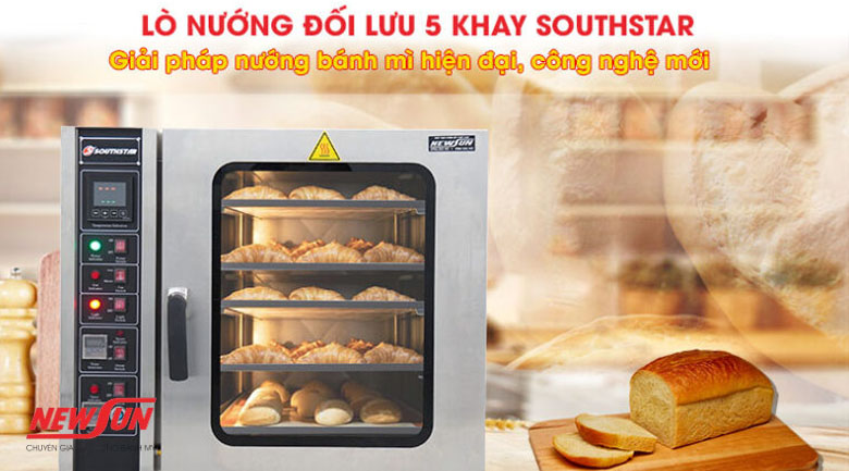 Lò nướng bánh mì công nghiêp đối lưu 5 khay của Southstar 