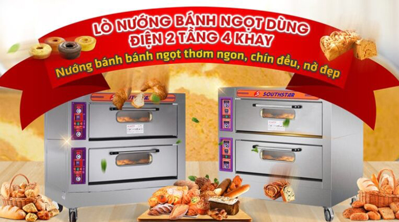 Lò nướng Southstar 2 tầng 4 khay dùng điện