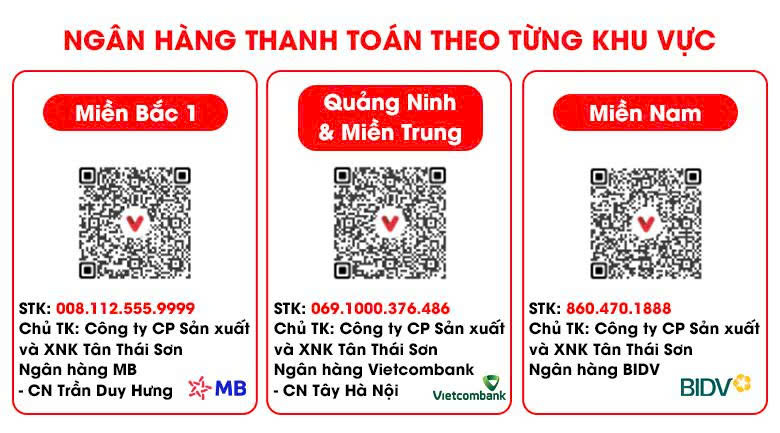 Quý khách vui lòng thanh toán theo số tài khoản thuộc từng khu vực Quý khách vui lòng thanh toán theo số tài khoản thuộc từng khu vực