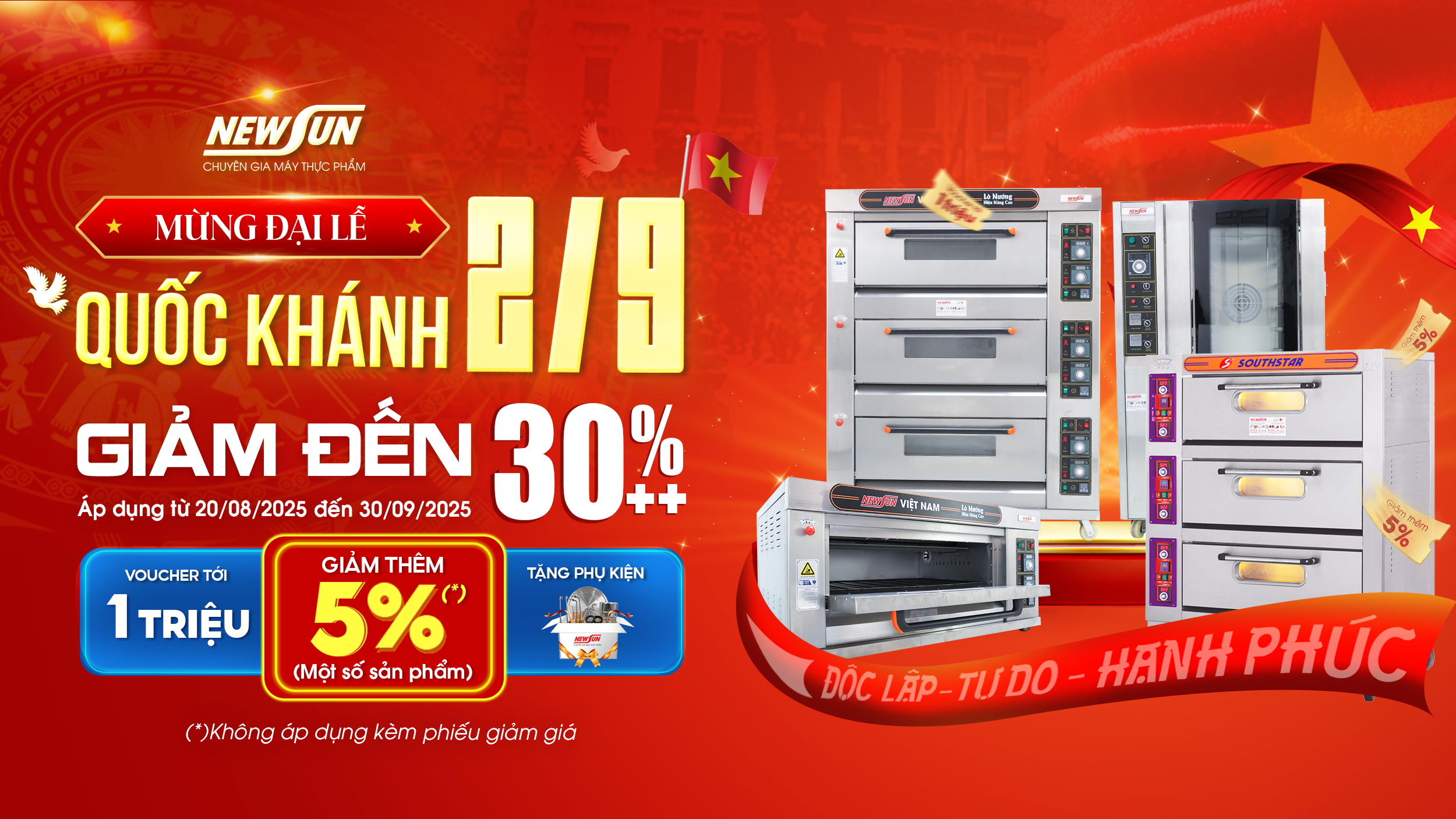 MỪNG QUỐC KHÁNH 2/9 – GIẢM NGAY 30% NHIỀU SẢN PHẨM HOT