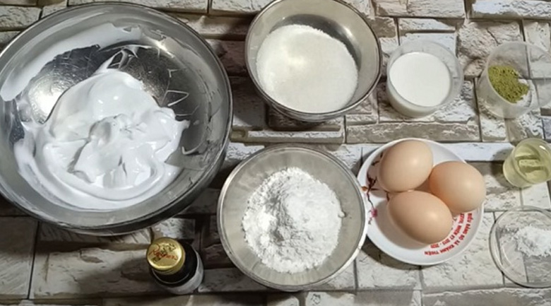 hướng dẫn làm bánh cuộn trà xanh