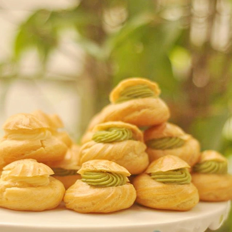Hướng dẫn làm bánh su kem cốm 5 hương vị vô cùng hấp dẫn