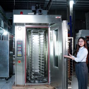 Lò nướng bánh xoay 16 khay điện HX-16D-01E lo nuong banh xoay 16 khay dien hx 16d 01e ava8