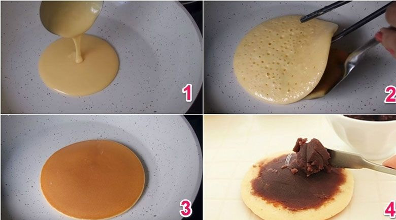 bánh dorayaki đậu đỏ nướng