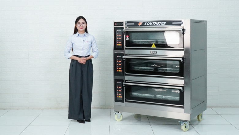 Thực tế mẫu lò nướng Southstar điện 3 tầng 6 khay YXD-60CI