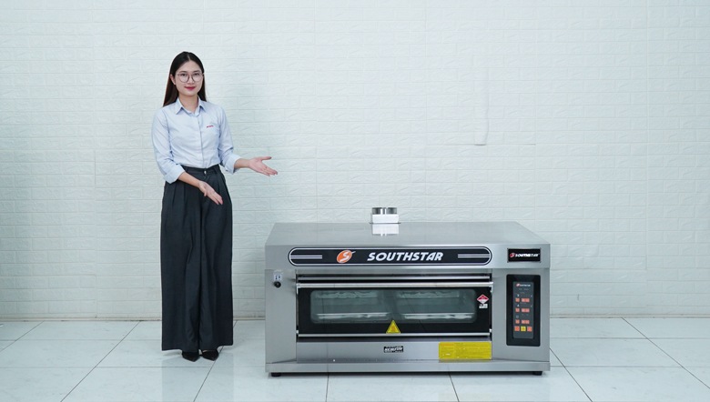 Thực tế mẫu lò nướng Southstar gas 1 tầng 2 khay YXY-20AI