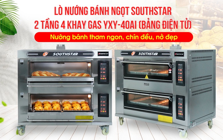 Lò nướng Southstar gas 2 tầng 4 khay cao cấp