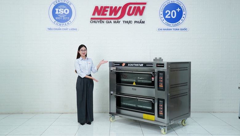 Thực tế mẫu lò nướng Southstar gas 2 tầng 4 khay YXY-40AI